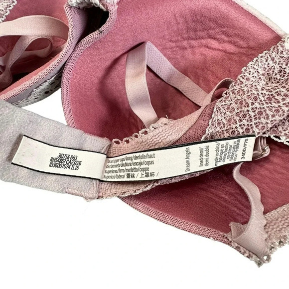 Victoria Secrets Dream Angel‎ 34DD pink lace bra - Picture 5 of 5
